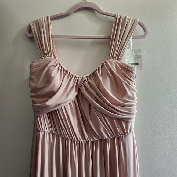 Jenny Yoo Dresses & Skirts - NWT Jenny Yoo Blush Jersey Bridesmaid Maxi Dress Style JY504 Size 14